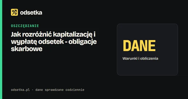 Jak rozróżnić kapitalizację i wypłatę odsetek - obligacje skarbowe